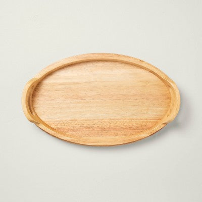 18" Round Rubberwood Serving Tray With Handles - Hearth & Hand™ With Magnolia