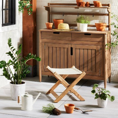  2.88L Painted Metal Watering Can Cream - Hearth & Hand™ With Magnolia