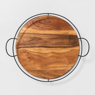  Wood And Metal Tray - Hearth & Hand™ With Magnolia