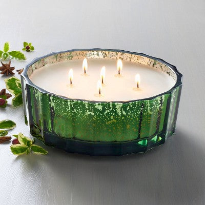  Mercury Glass Mulled Spice Jar Christmas Candle Green 32oz - Hearth & Hand™ With Magnolia