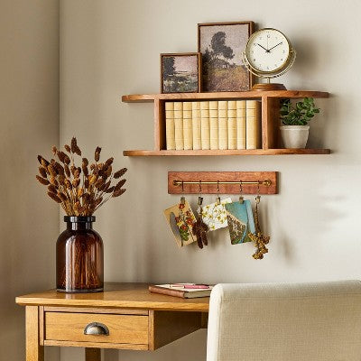  Rounded Edge Two Tier Wood Shelf - Hearth & Hand™ With Magnolia