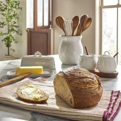  5pc Flared Brim Stoneware Salt & Pepper Cellar Set Vintage Cream - Hearth & Hand™ With Magnolia