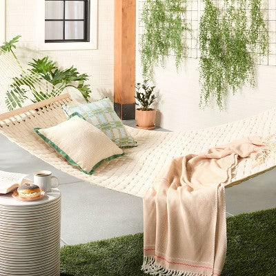  13' Soft Grid-Weave Oversized 2-Person Outdoor Hammock Cream - Hearth & Hand™ With Magnolia