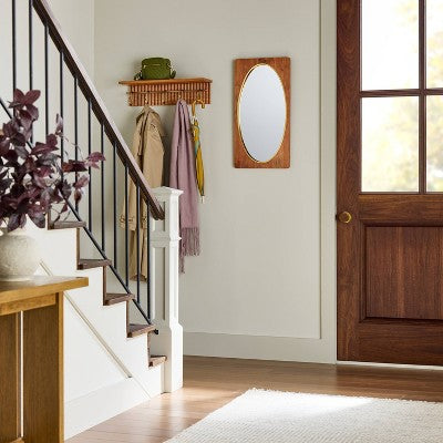  24" Grooved Wall Shelf With Rail And Hooks - Hearth & Hand™ With Magnolia