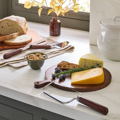  Set Of 3 Cheese And Bread Knives Dark Brown - Hearth & Hand™ With Magnolia