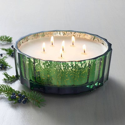  Mercury Glass Cypress & Pine Jar Christmas Candle Green 32oz - Hearth & Hand™ With Magnolia
