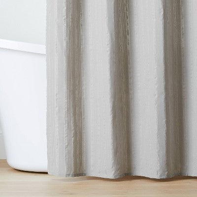  Crinkle Stripe Woven Shower Curtain - Hearth & Hand™ With Magnolia