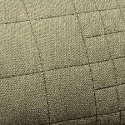  26"x26" Quilt Euro Square Throw Pillow Green - Hearth & Hand™ With Magnolia