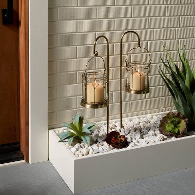  2ct Outdoor Stake Candle Lantern - Hearth & Hand™ With Magnolia