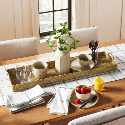  36" Extra-Large Natural Woven Basket Tray - Hearth & Hand™ With Magnolia