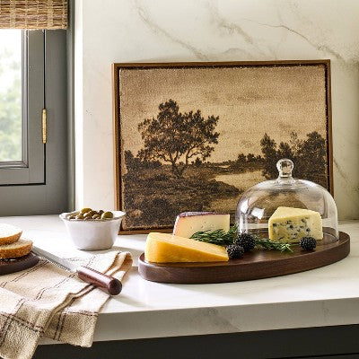  Wood Cheese Board With Cloche - Hearth & Hand™ With Magnolia
