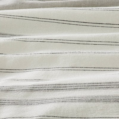  Alternating Pinstripe Duvet & Sham Set Gray/Cream - Hearth & Hand™ With Magnolia 